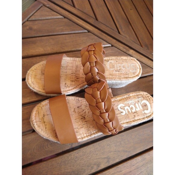Circus Sam Edelman Boho, Summer, Earthy brown 9 .5 leather espadrilles - Picture 4 of 10